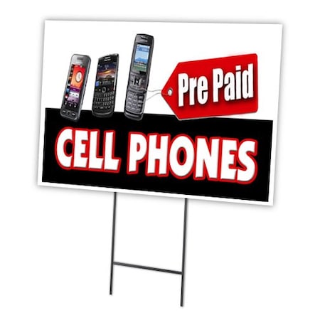 Signmission 16 in Height, 0.25 in Width, Coroplast, 16" x 12", C-1216 Prepaid Cell Phones C-1216 Prepaid Cell Phones